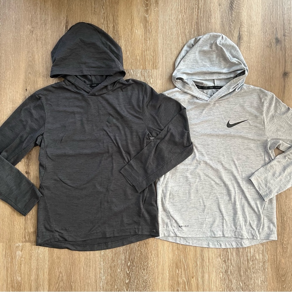 Bundle of 2 Nike Boys Dri-Fit Longsleeves with Hoodie